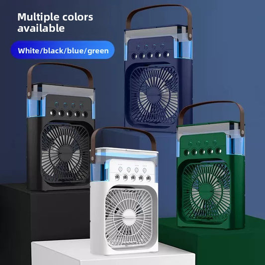 USB Powered Mist Cooling Fan — Desktop & Handheld