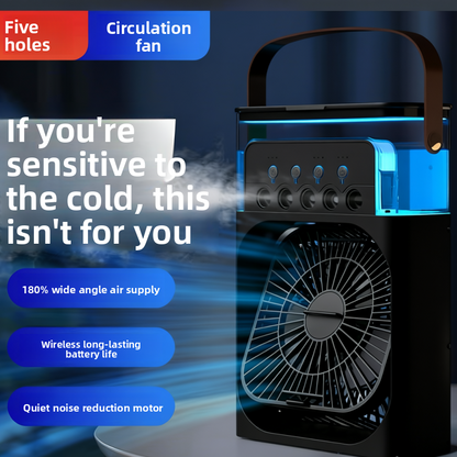 USB Powered Mist Cooling Fan — Desktop & Handheld